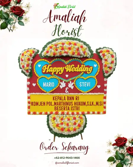Papan Bunga Pernikahan Karang Dalo